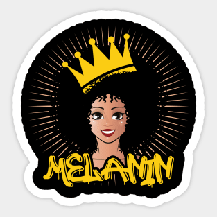 Afro Queen Poppin Black Queen Gift Sticker